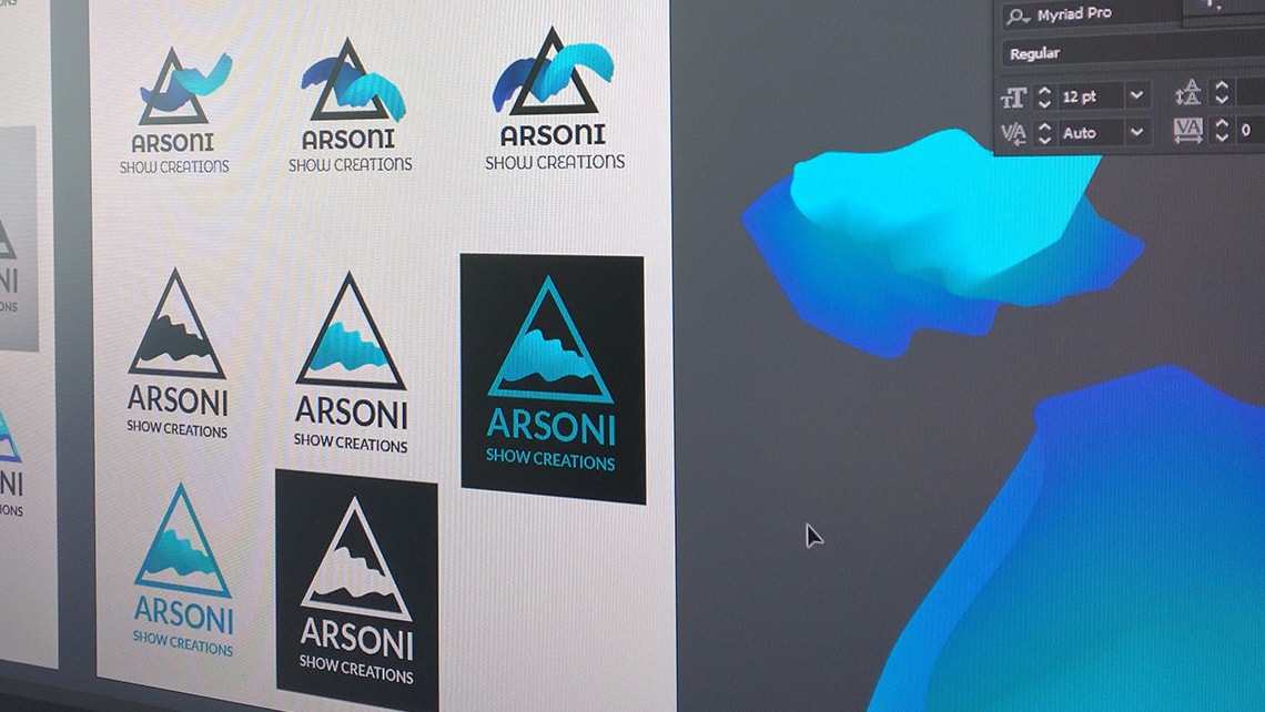 screen photo logo design process